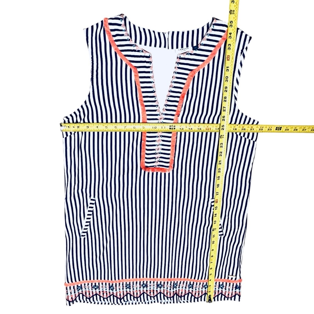 Cabana Life St. Barts Dress Sleeveless UPF 50+ Embroidery Fringe/Trim Tunic XL - Picture 13 of 16